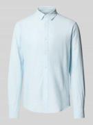 Only & Sons Slim Fit Leinenhemd mit Kentkragen Modell 'CAIDEN' in Blau...