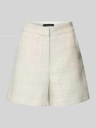 comma Relaxed Fit Shorts mit Strukturmuster in Weiss, Größe 36