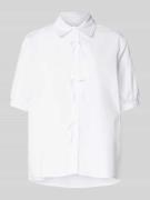 Milano Italy Regular Fit Hemdbluse mit 1/2-Arm in Offwhite, Größe 42