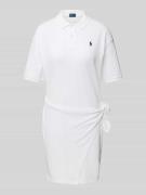Polo Ralph Lauren Polokleid mit Knotendetail in Weiss, Größe S