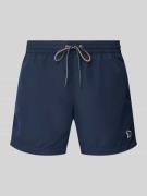 PAUL SMITH Badehose mit Label-Patch Modell 'ZEBRA' in Marine, Größe M