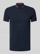 Tommy Hilfiger Slim Fit Poloshirt mit Stehkragen Modell 'MAO' in Marin...