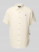 Napapijri Regular Fit Freizeithemd aus reinem Leinen in Weiss, Größe X...
