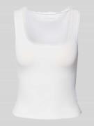 Review Tanktop mit U-Ausschnitt in Weiss, Größe L