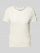 Vero Moda Regular Fit T-Shirt in Crinkle-Optik Modell 'ELENE' in Weiss...