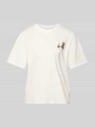 Marc O'Polo Denim T-Shirt mit Label-Print in Weiss, Größe M