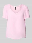 Marc Cain Blusenshirt mit V-Ausschnitt in Pink, Größe 34
