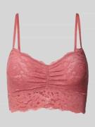 Snocks Bustier mit Spitze und verstellbaren Trägern in Mauve, Größe M