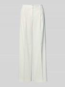 HUGO Wide Leg Leinenhose mit Eingrifftaschen Modell 'Halati' in Weiss,...