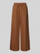 Marc O'Polo Denim Wide Leg Leinenhose mit elastischem Bund in Mittelbr...