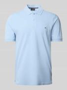 Christian Berg Men Poloshirt mit Label-Stitching in Bleu, Größe 3XL