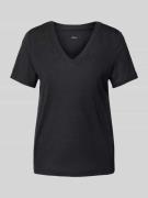 s.Oliver RED LABEL Regular Fit T-Shirt aus reinem Leinen in BLACK, Grö...