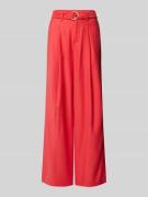 s.Oliver RED LABEL Wide-Leg-Hose mit Stoffgürtel in Rot, Größe 44