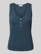 Marc O'Polo Slim Fit Tank Top aus Baumwoll-Mix in Marine, Größe M