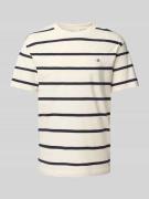 Gant T-Shirt mit Label-Stitching in Offwhite, Größe M