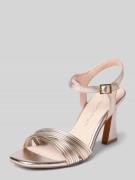 Marco Tozzi Sandalette mit Pfennigabsatz in Gold, Größe 37