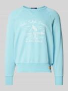 Polo Ralph Lauren Sweatshirt mit Label-Print in Hellblau, Größe S
