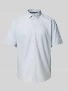 Jake*s Casual Fit Business-Hemd mit 1/2-Arm in Hellgruen, Größe L