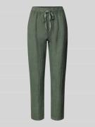ZABAIONE Leinenhose mit elastischem Bund in Khaki, Größe XL