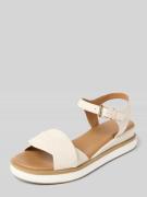 INUOVO Sandalette aus Leder mit glatter Sohle in Offwhite, Größe 36