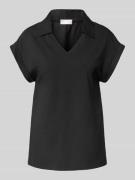 Liu Jo White Blusenshirt mit V-Ausschnitt in Black, Größe 34