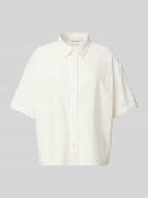 Jake*s Casual Relaxed Fit Hemdbluse mit Strukturmuster in Offwhite, Gr...