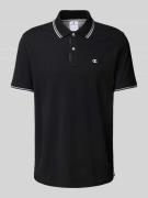 CHAMPION Regular Fit Poloshirt mit Logo-Stitching in Black, Größe M