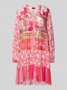 miss goodlife Mini Tunikakleid aus Viskose mit Knopfleiste in Pink, Gr...