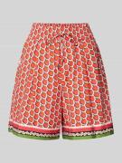 Marc Cain Relaxed Fit Bermudas mit Bundfalten in Koralle, Größe 36