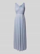 Vera Mont Abendkleid in Wickel-Optik in Hellblau, Größe 40