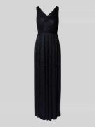 Vera Mont Abendkleid in Wickel-Optik in Dunkelblau, Größe 40