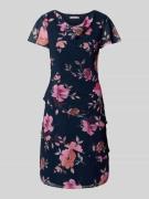 Christian Berg Cocktail Knielanges Cocktailkleid mit Wasserfall-Aussch...