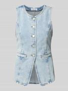 EDITED Jeansweste mit Leistentaschen Modell 'Lyla' in Jeansblau, Größe...