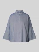 MORE Relaxed Fit Hemdjacke mit Leinen-Anteil in Jeansblau, Größe 40