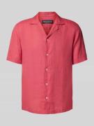 Marc O'Polo Regular Fit Leinenhemd mit Reverskragen in Pink, Größe L