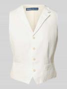 Polo Ralph Lauren Weste mit Reverskragen Modell 'PAULINE' in Weiss, Gr...