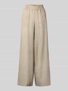 Drykorn Loose Fit Leinenhose mit elastischem Bund in Sand, Größe 27/34