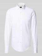 BOSS Slim Fit Business-Hemd mit Haifischkragen Modell 'Hank' in Weiss,...