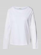 Marc O'Polo Longsleeve aus Baumwolle mit Logo-Detail in Weiss, Größe X...