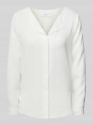 Vila Bluse mit verdeckter Knopfleiste Modell 'LUCY' in Weiss, Größe M