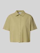 JAKE*S STUDIO WOMAN Cropped Bluse mit Kentkragen in Lind, Größe 40