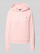 Polo Ralph Lauren Hoodie mit Logo-Stitching in Pink, Größe XS