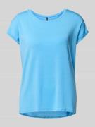 Vero Moda Loose Fit T-Shirt aus Lyocell-Mix Modell 'AVA' in Blau, Größ...