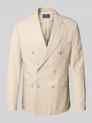 MCNEAL Slim Fit Sakko mit Brustleistentasche in Beige, Größe 26