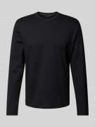 Christian Berg Men Longsleeve aus reiner Baumwolle in Black, Größe XXL