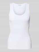 Marc O'Polo Slim Fit Tank Top aus Baumwoll-Mix in Weiss, Größe XS