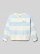 Roxy Sweatshirt mit Label-Stitching Modell 'LITTLE THINGS CREW' in Ble...