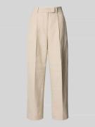 Tommy Hilfiger Tapered Stoffhose mit Leinenanteil in Sand, Größe 34