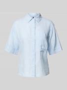 Tommy Hilfiger Relaxed Fit Hemdbluse aus reinem Leinen in Hellblau, Gr...