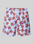 Tommy Hilfiger Badeshorts mit Allover-Muster in Hellblau, Größe L